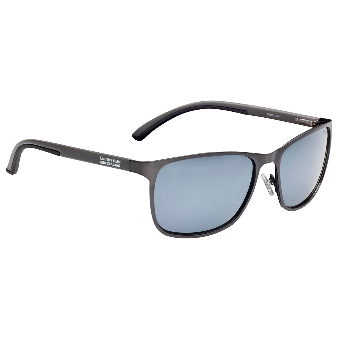 Stainless Steel Black Frame/Polarised Lens/Silv Grey Mirror