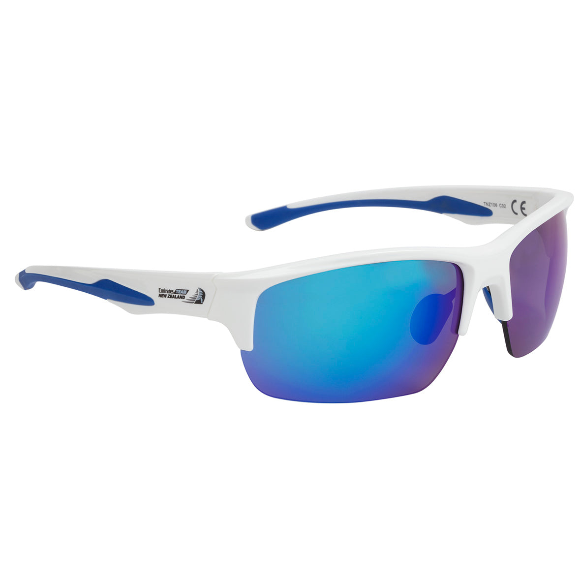 TR90 Halfeye White Frame/Polarised Lens/Blue Mirror